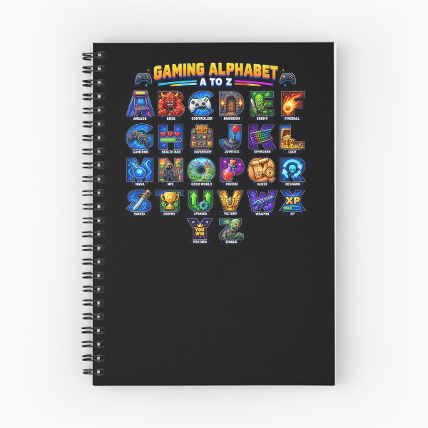 Item preview, Gaming Alphabet A to Z Gamer Video Game Design designed and sold by NoetherSym.