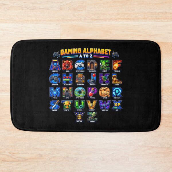 Item preview, Gaming Alphabet A to Z Gamer Video Game Design designed and sold by NoetherSym.