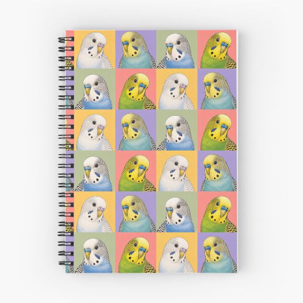 Item preview, Colorful Budgie Parakeet Pop Art Grid designed and sold by pixiedustpaint.