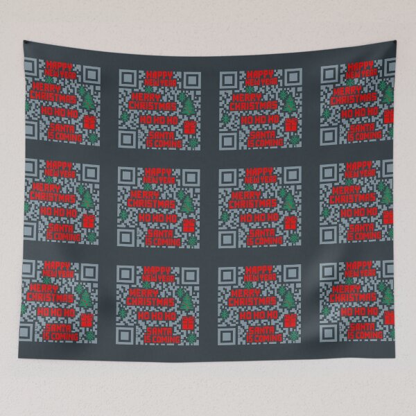 Item preview, Christmas QR code pixlated lite blue designed and sold by Goldy_Stuff.