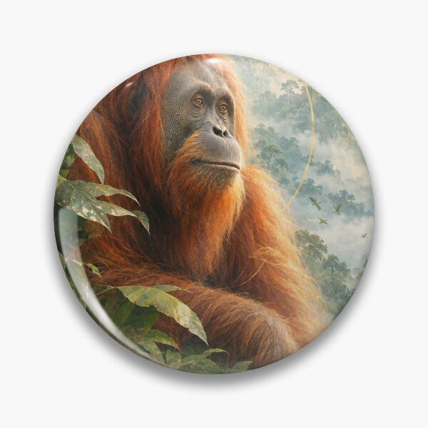 Item preview, Orangutan & Jungle – Mystical Tropical Wildlife Art designed and sold by Jandedan.