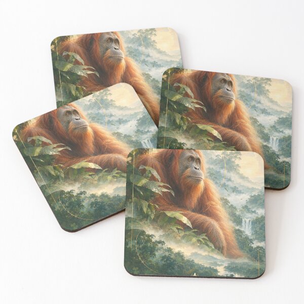 Item preview, Orangutan & Jungle – Mystical Tropical Wildlife Art designed and sold by Jandedan.