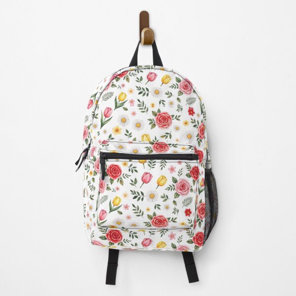 Item preview, Pink Red Rose And Daisy Floral Pattern designed and sold by ThePrintArt.