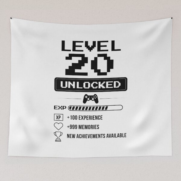 Item preview, Level 20 Unlocked birthday gift designed and sold by NumbersFort.