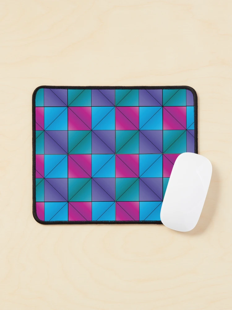 Thumbnail 1 of 5, Mouse Pad, Color Block Geometry | Retro Abstract Pattern | Colorful Pattern designed and sold by Half Mess.