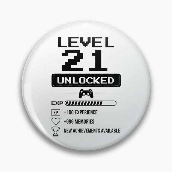 Item preview, Level 21 Unlocked birthday gift designed and sold by NumbersFort.