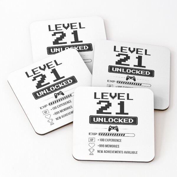 Item preview, Level 21 Unlocked birthday gift designed and sold by NumbersFort.