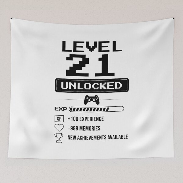 Item preview, Level 21 Unlocked birthday gift designed and sold by NumbersFort.