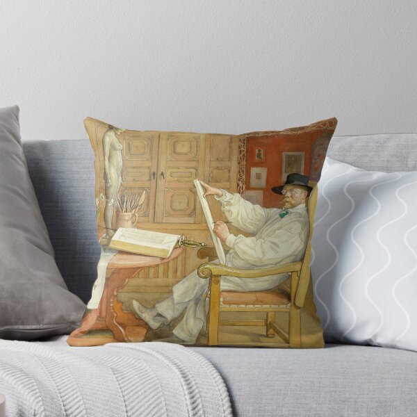 Item preview, Self Portrait, In the New Studio (1912) - Carl Larsson designed and sold by SALON DES ARTS.