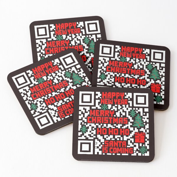Item preview, Christmas QR code pixlated white designed and sold by Goldy_Stuff.