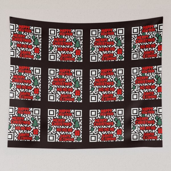 Item preview, Christmas QR code pixlated white designed and sold by Goldy_Stuff.