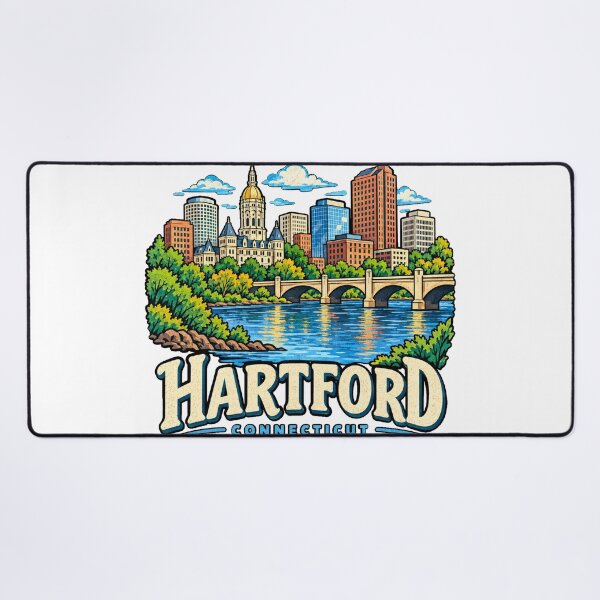 Item preview, Hand Drawn Hartford Connecticut Travel Souvenir Landmark Gift designed and sold by MichaeIRellov.