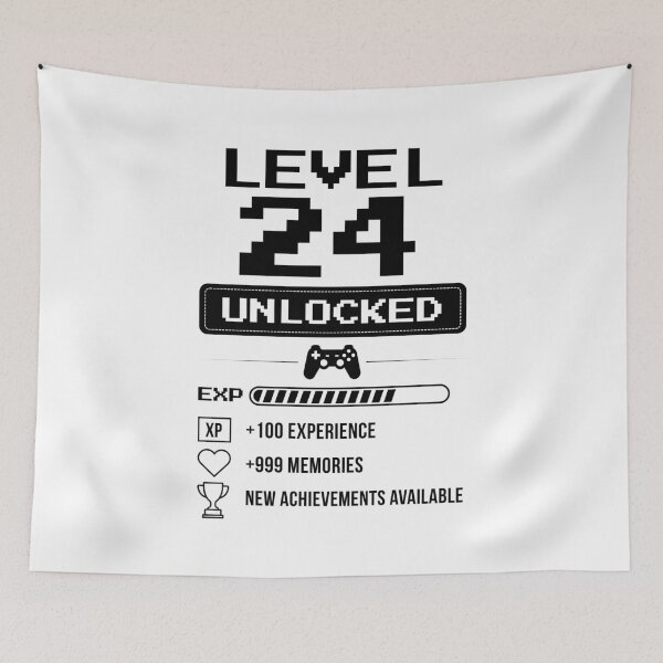 Item preview, Level 24 Unlocked birthday gift designed and sold by NumbersFort.