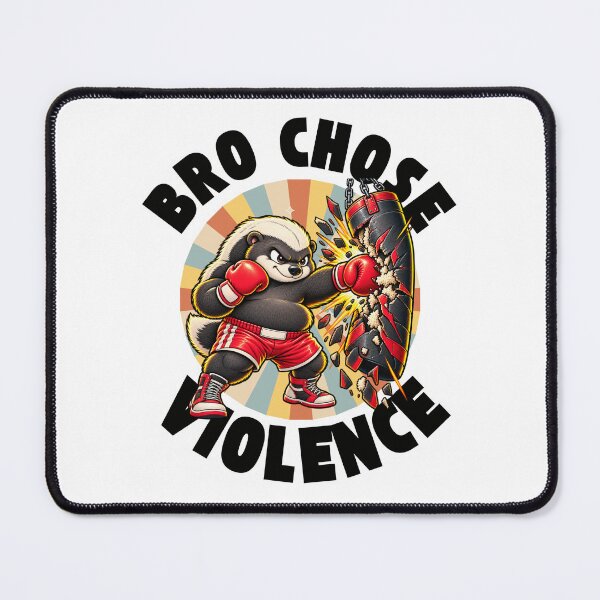 Item preview, Bro Chose Violence – Funny Boxing Badger Vintage Fighter designed and sold by Peerless-Prime.