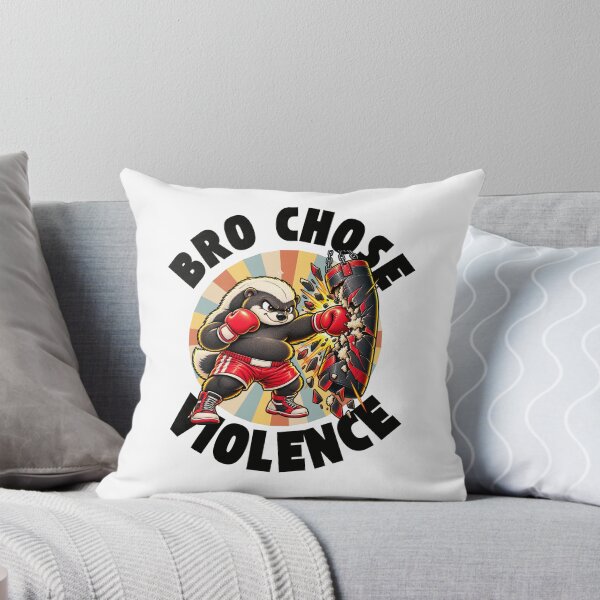 Item preview, Bro Chose Violence – Funny Boxing Badger Vintage Fighter designed and sold by Peerless-Prime.