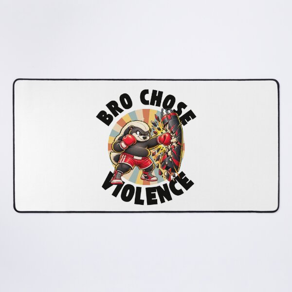 Item preview, Bro Chose Violence – Funny Boxing Badger Vintage Fighter designed and sold by Peerless-Prime.