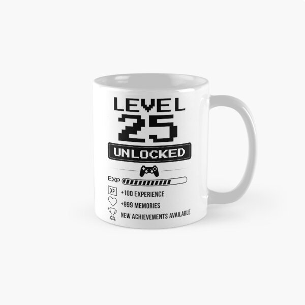 Artikelvorschau, Level 25: Geburtstagsgeschenk freigeschaltet entworfen und verkauft von NumbersFort.