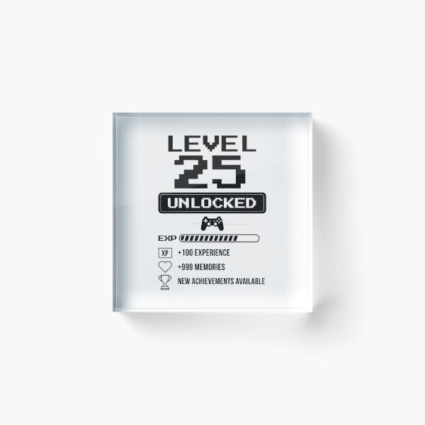 Item preview, Level 25 Unlocked birthday gift designed and sold by NumbersFort.