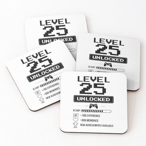 Item preview, Level 25 Unlocked birthday gift designed and sold by NumbersFort.