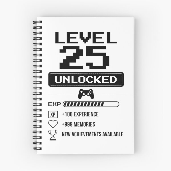 Artikelvorschau, Level 25: Geburtstagsgeschenk freigeschaltet entworfen und verkauft von NumbersFort.