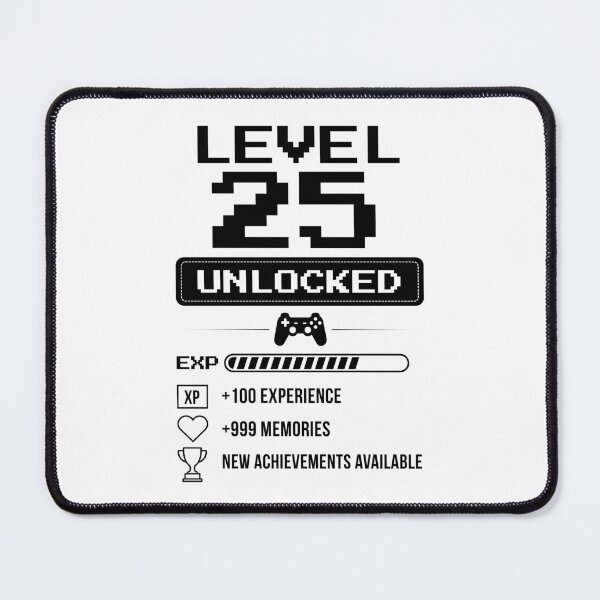 Item preview, Level 25 Unlocked birthday gift designed and sold by NumbersFort.