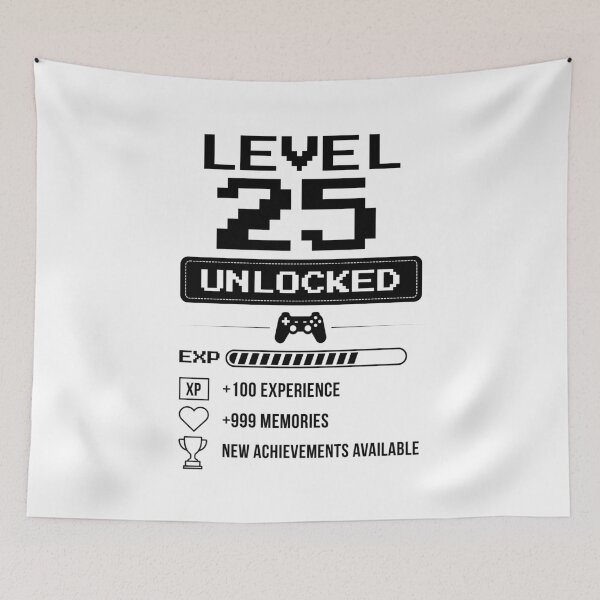 Item preview, Level 25 Unlocked birthday gift designed and sold by NumbersFort.