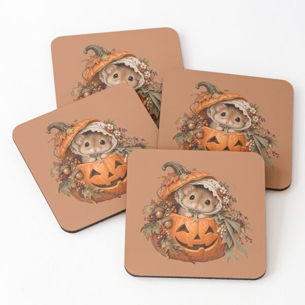Item preview, Premium Cottagecore Pumpkin Dormouse Art – Vintage Halloween Storybook Print designed and sold by MagicMakerPh.