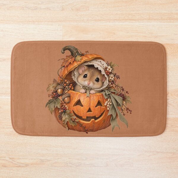Item preview, Premium Cottagecore Pumpkin Dormouse Art – Vintage Halloween Storybook Print designed and sold by MagicMakerPh.