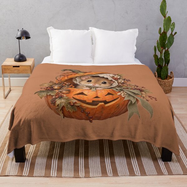 Item preview, Premium Cottagecore Pumpkin Dormouse Art – Vintage Halloween Storybook Print designed and sold by MagicMakerPh.