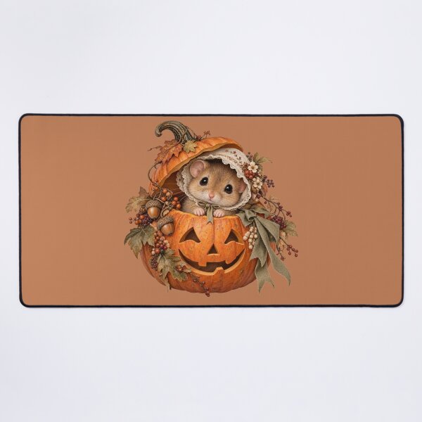 Item preview, Premium Cottagecore Pumpkin Dormouse Art – Vintage Halloween Storybook Print designed and sold by MagicMakerPh.