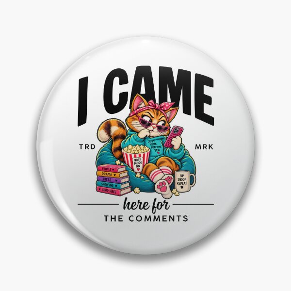 Item preview, I Came for the Comments – Funny Nosy Cat Gossip & Tea Lover Vintage T-Shirt designed and sold by Peerless-Prime.