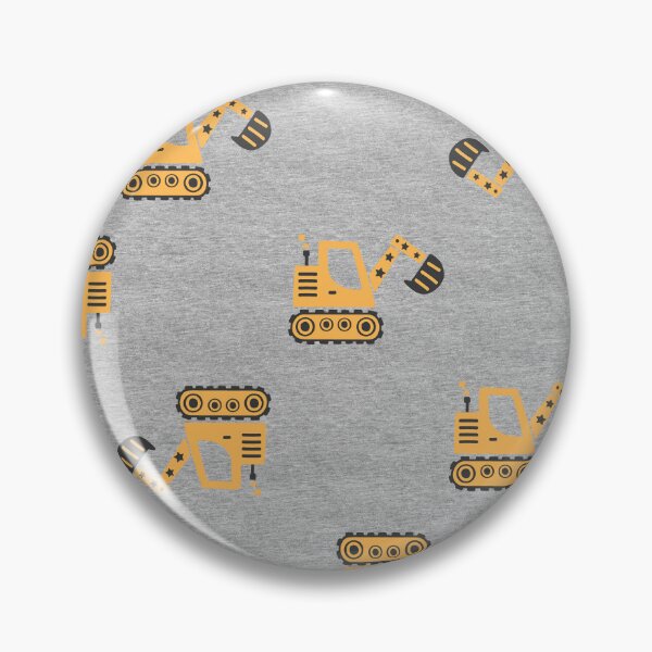 Item preview, Little Digger Construction Zone – Yellow Excavator Repeat Pattern designed and sold by EK EXCLUSIVE.
