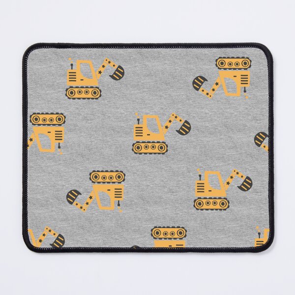Item preview, Little Digger Construction Zone – Yellow Excavator Repeat Pattern designed and sold by EK EXCLUSIVE.