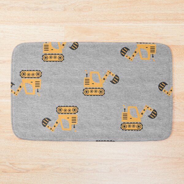 Item preview, Little Digger Construction Zone – Yellow Excavator Repeat Pattern designed and sold by EK EXCLUSIVE.