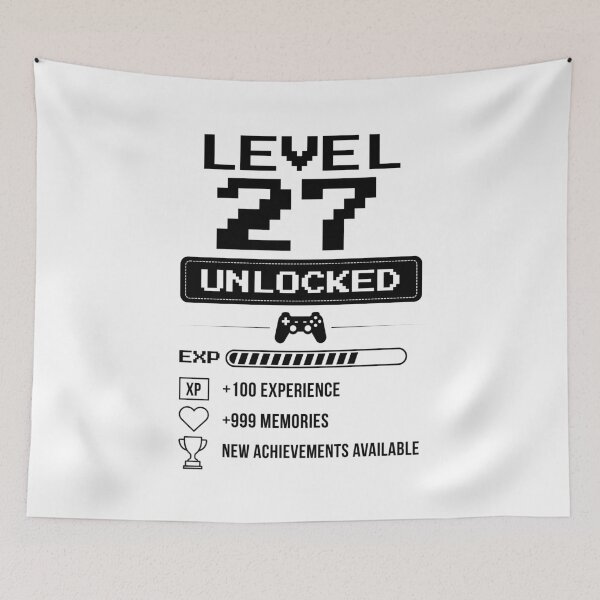 Item preview, Level 27 Unlocked birthday gift designed and sold by NumbersFort.