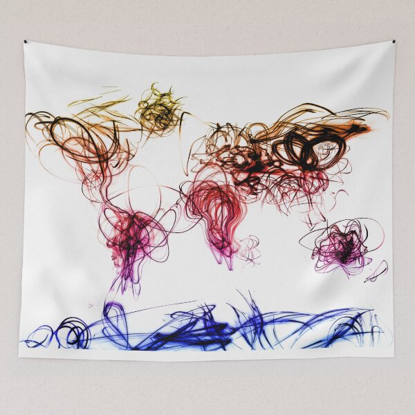 Item preview, World Map Light Writing designed and sold by ArtPrints.