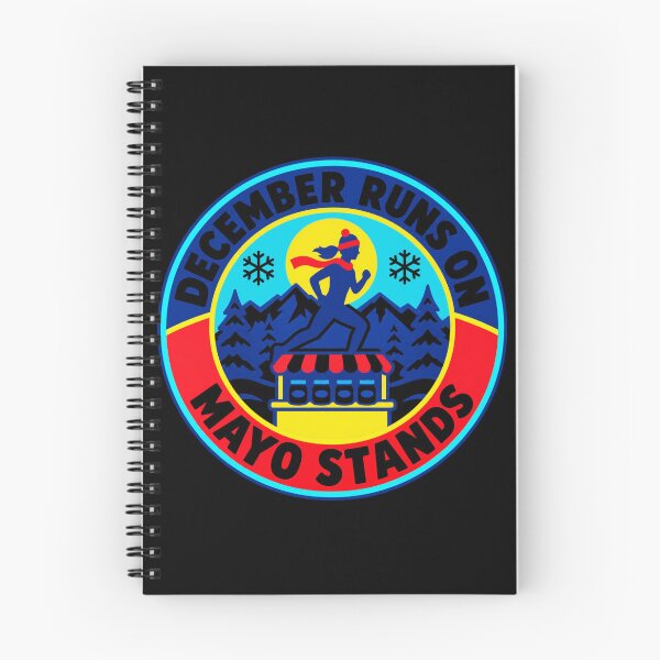 Item preview, December Runs On Mayo Stands Scrub Tech Holiday Badge designed and sold by DreamLayerStudio.