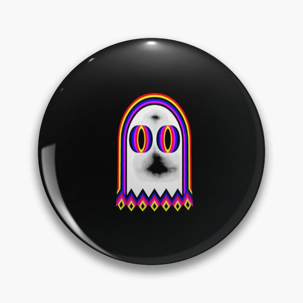 Item preview, Psychedelic Ghost Vaporwave Rainbow Optical Illusion Rave Art designed and sold by ChaosColorCo.