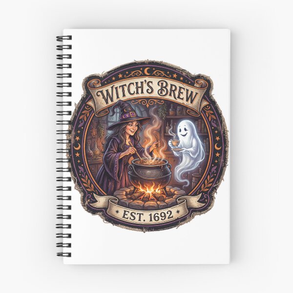 Item preview, Witch's Brew Halloween Witch Coffee Cauldron Badge designed and sold by jaac310.