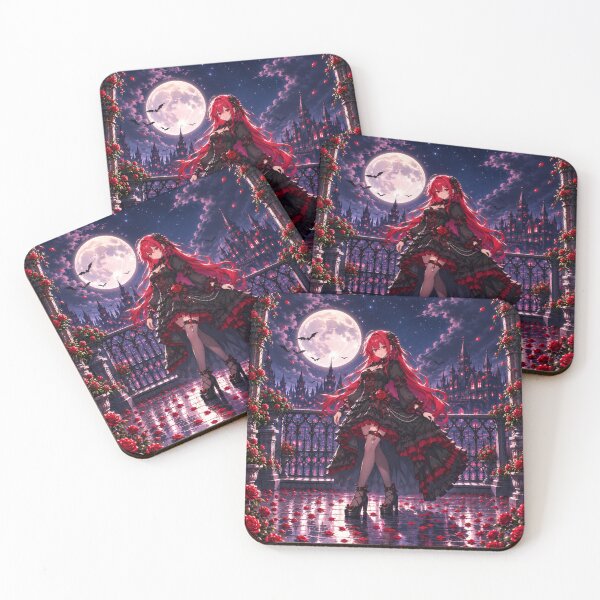 Item preview, Gothic Vampire Anime Girl Under the Moon designed and sold by Revyra Design .