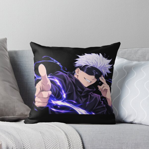 Item preview, White Hair Anime Sorcerer – Purple Energy Supernatural Warrior designed and sold by FXFandomFactory.