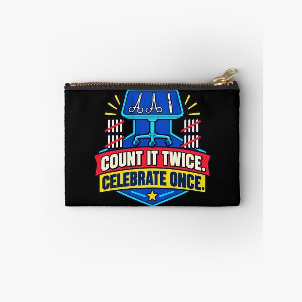 Item preview, Count It Twice Celebrate Once Scrub Tech Badge designed and sold by DreamLayerStudio.