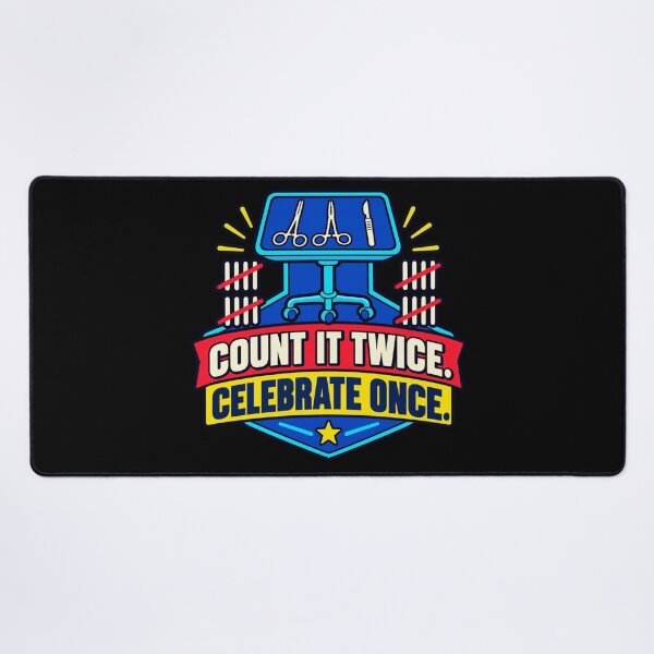 Item preview, Count It Twice Celebrate Once Scrub Tech Badge designed and sold by DreamLayerStudio.