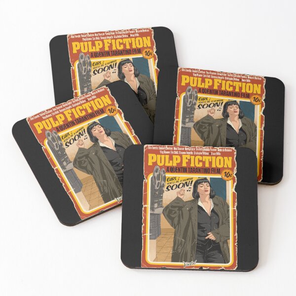Item preview, Póster retro de la película Pulp Fiction designed and sold by Vudu! ⚡ Studio.