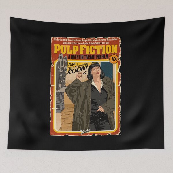 Item preview, Pulp Fiction Retro Movie Poster designed and sold by Vudu! ⚡ Studio.