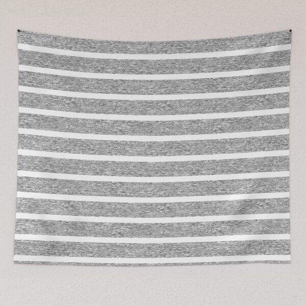 Item preview, Heathered Grey and White Horizontal Stripes – Faux Knit Texture Pattern designed and sold by EK EXCLUSIVE.