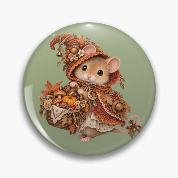 Item preview, Premium Cottagecore Woodland Halloween Mouse Art – Vintage Storybook Print designed and sold by MagicMakerPh.