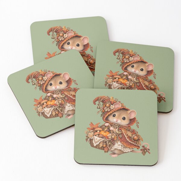 Item preview, Premium Cottagecore Woodland Halloween Mouse Art – Vintage Storybook Print designed and sold by MagicMakerPh.