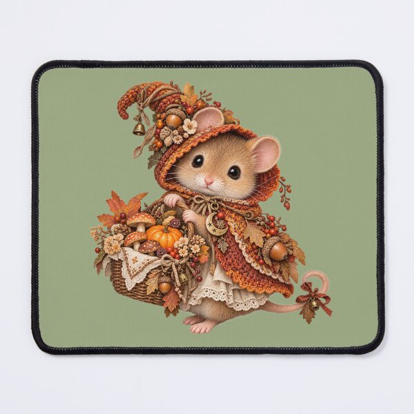 Item preview, Premium Cottagecore Woodland Halloween Mouse Art – Vintage Storybook Print designed and sold by MagicMakerPh.