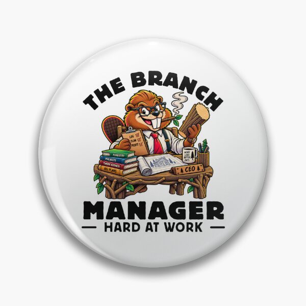 Item preview, The Branch Manager Hard at Work – Funny Beaver Lumberjack CEO designed and sold by Peerless-Prime.